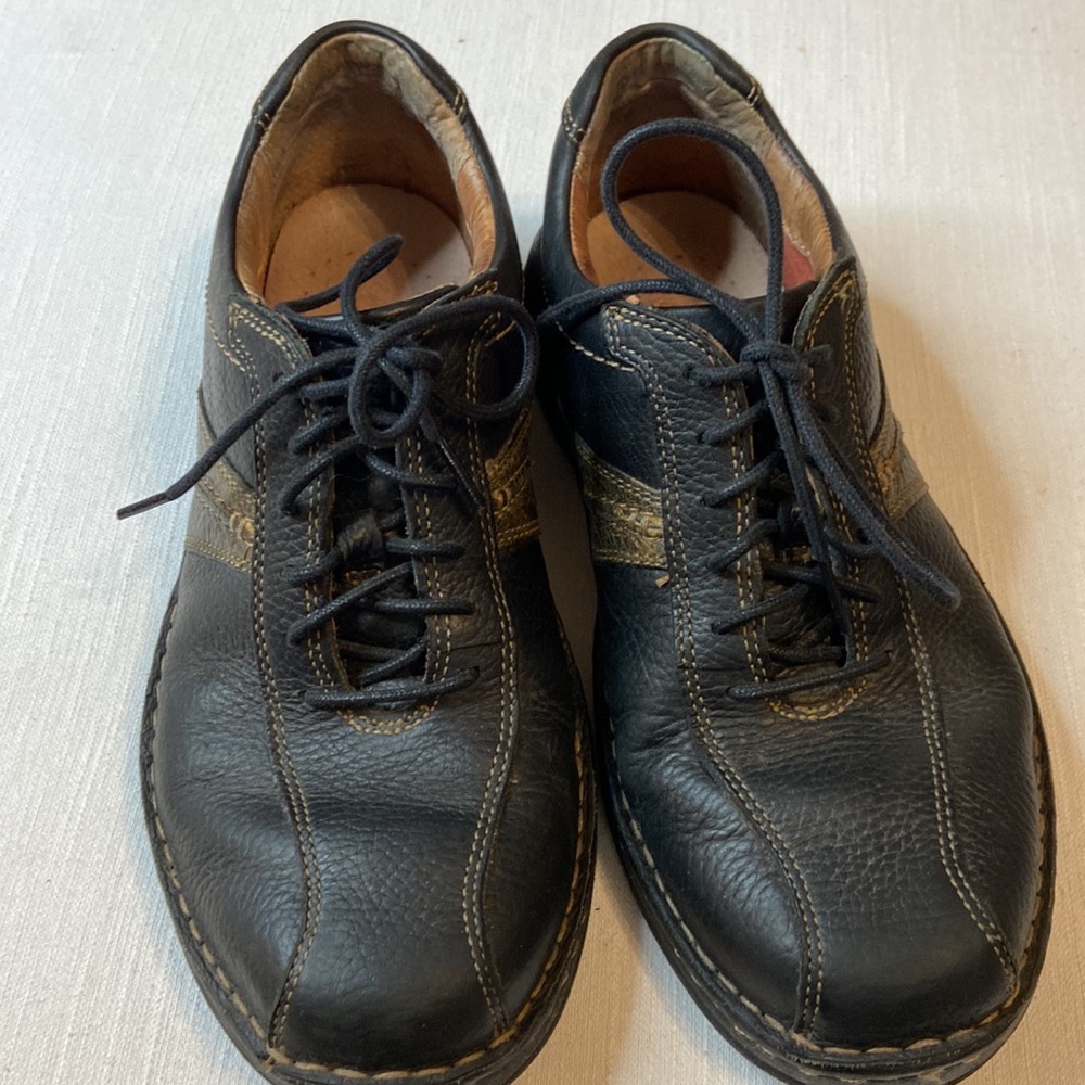 Clarks Leather Tie Up Oxfords Shoes Mens Sz 7 - Picture 2 of 5